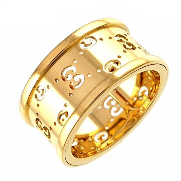 GUCCI Icon Twirl Ring 18K Yellow Gold 750 Size12 5.5-5.75(US) 90272070 - Picture 1 of 7